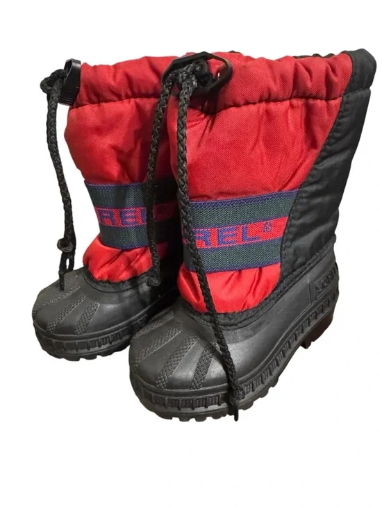 Sorel Kids Red and Black Snow Boots NWOT - Picture 2 of 3